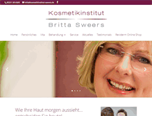 Tablet Screenshot of kosmetikinstitut-sweers.de